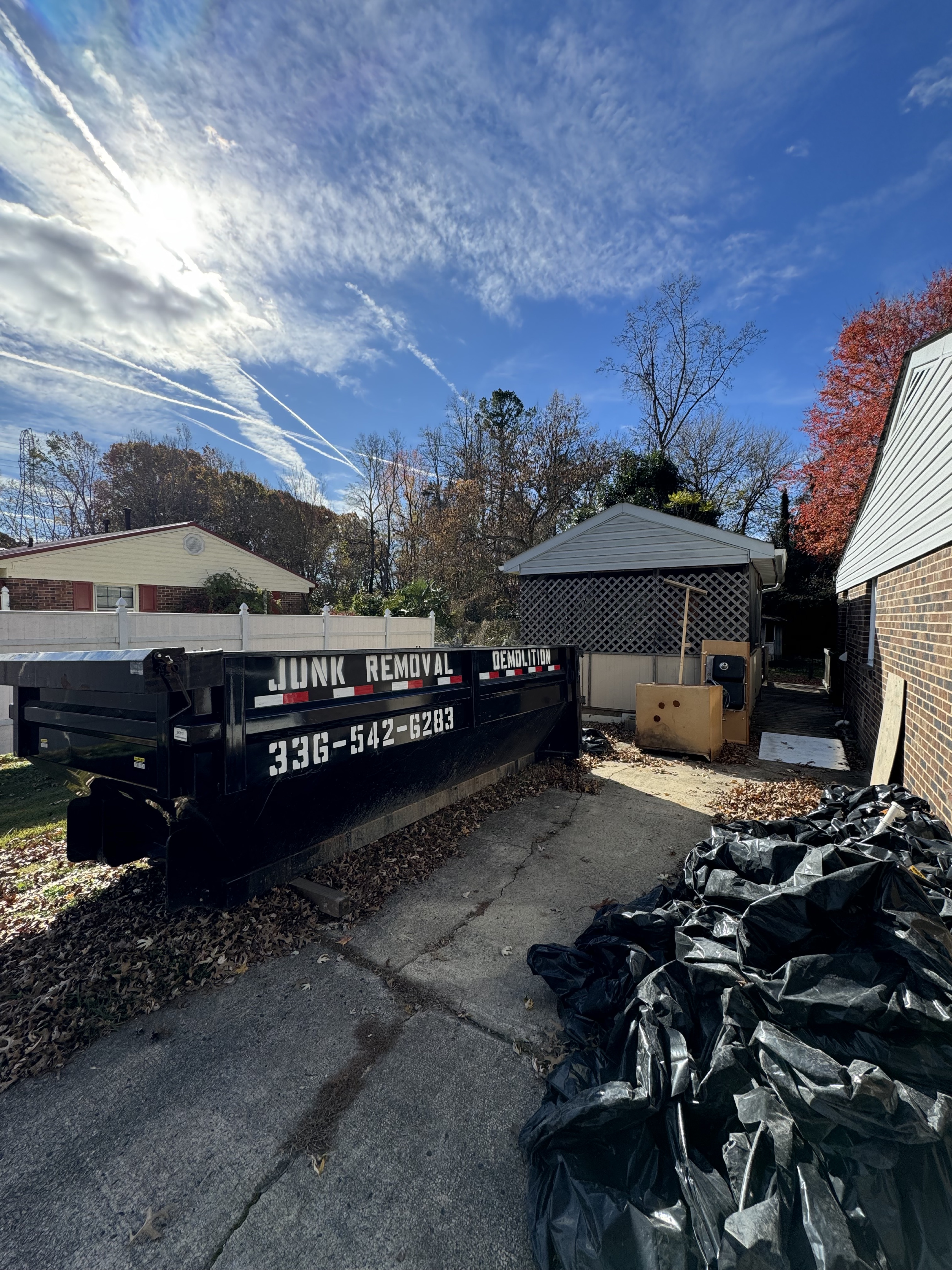 15-yard dumpster in the Triad