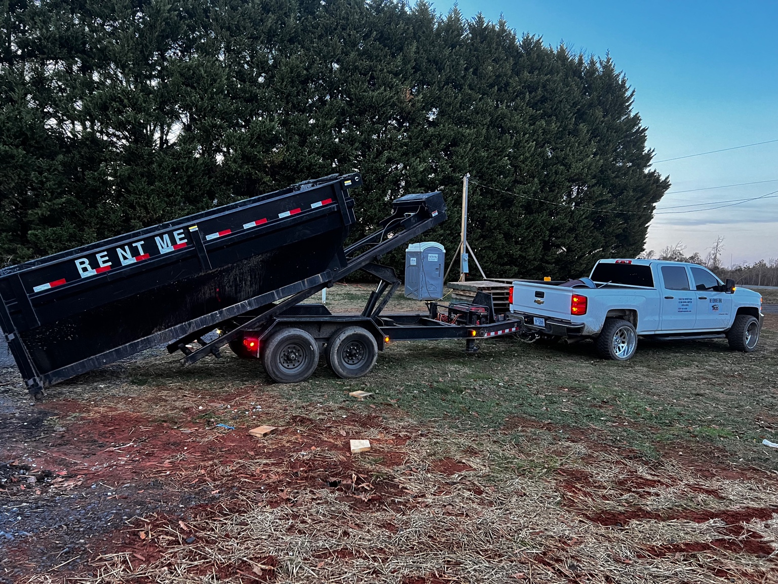 15-yard dumpster on driveway in Madison NC